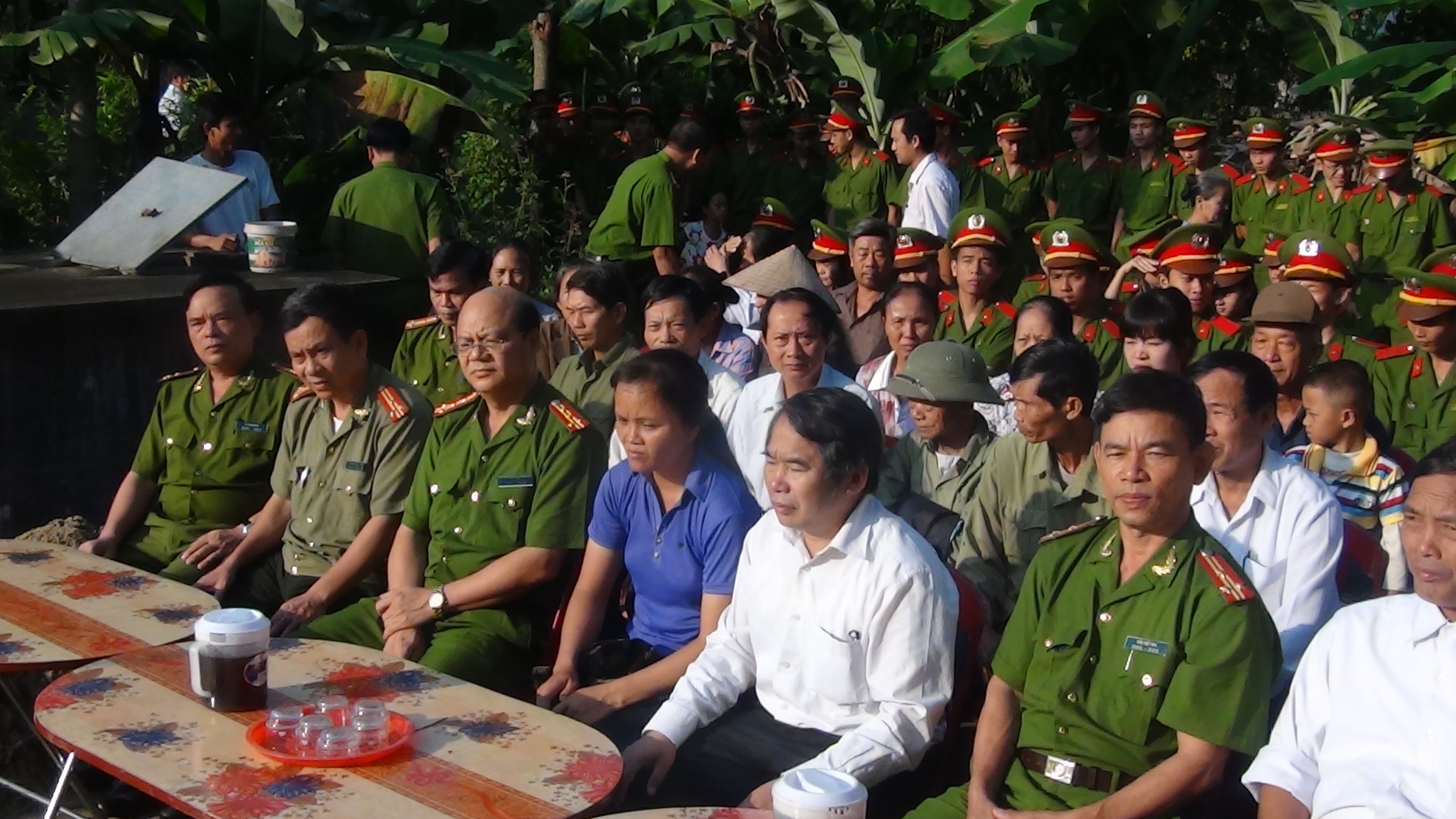 Đại diện Học viện CSND, CA tỉnh Ninh Bình, UBND huyện Kim Sơn dự lễ khởi công